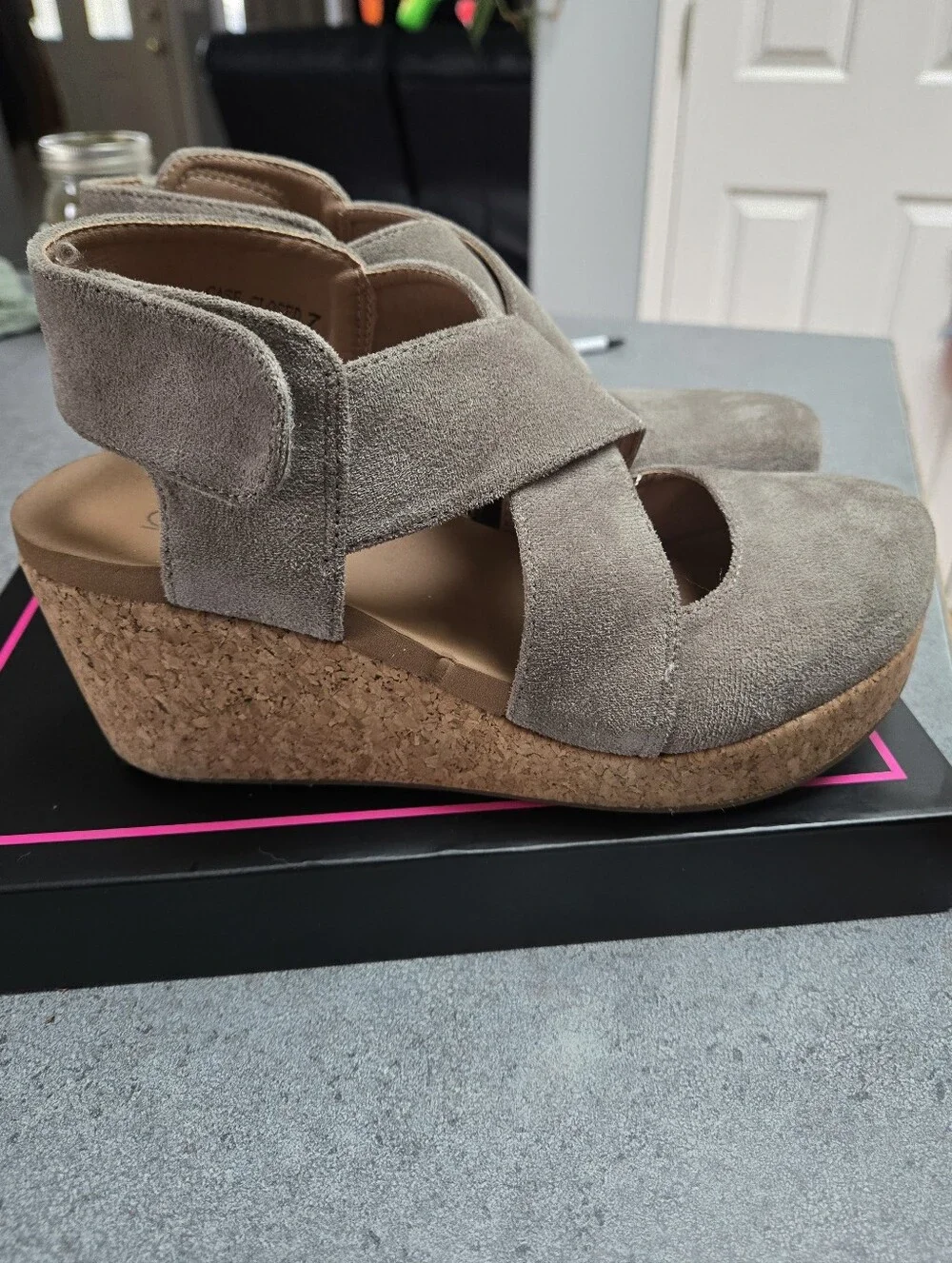 Corkys Footwear Case Closed Wedge - Gray